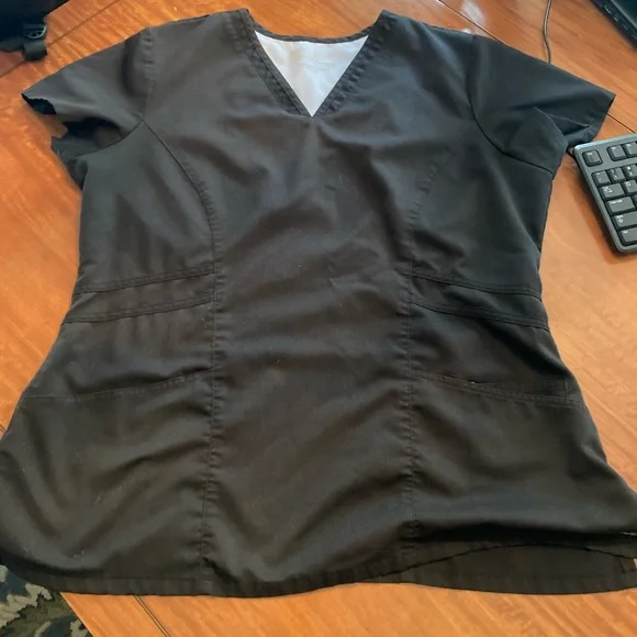 greys anatomy scrub dress Grey's Anatomy Spandex Stretch Emma V-Neck Top #GRST011